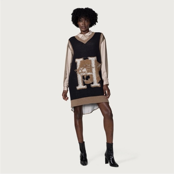 HONOR THE GIFT WOMEN MASCOT SWEATER VEST (BLACK) NWT MEDIUM 031 - Picture 1 of 6